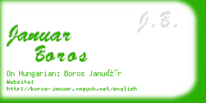 januar boros business card